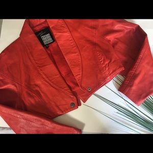 Michael Hoban cropped leather jacket